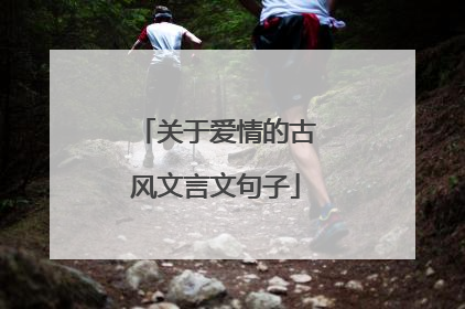 关于爱情的古风文言文句子