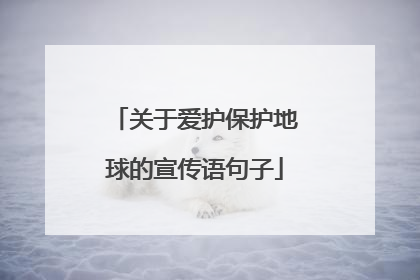 关于爱护保护地球的宣传语句子