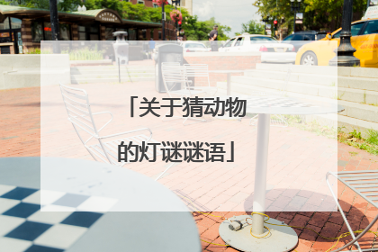 关于猜动物的灯谜谜语