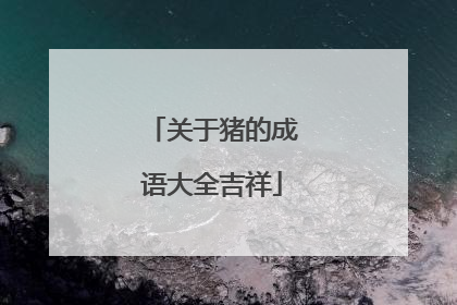 关于猪的成语大全吉祥