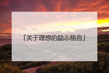关于理想的励志格言