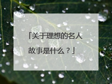 关于理想的名人故事是什么?