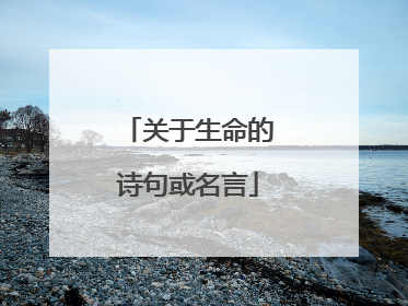 关于生命的诗句或名言