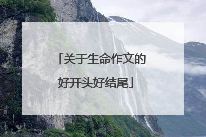 关于生命作文的好开头好结尾