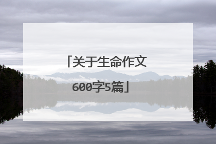 关于生命作文600字5篇