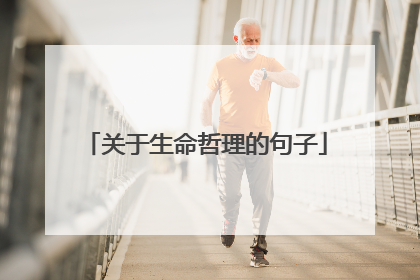 关于生命哲理的句子