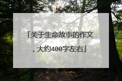 关于生命故事的作文，大约400字左右