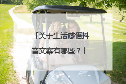 关于生活感悟抖音文案有哪些？