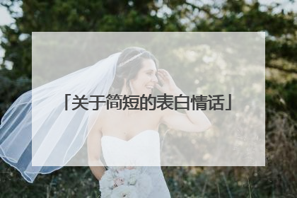 关于简短的表白情话
