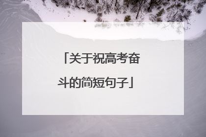 关于祝高考奋斗的简短句子