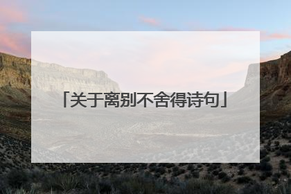关于离别不舍得诗句
