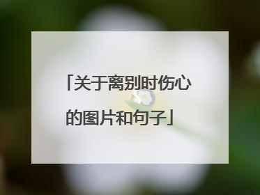 关于离别时伤心的图片和句子