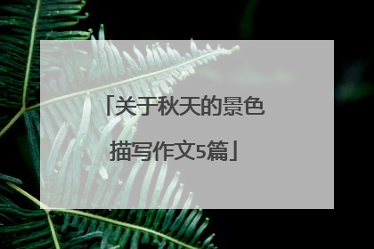 关于秋天的景色描写作文5篇