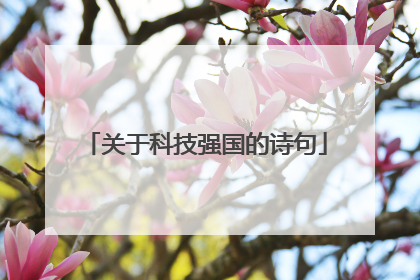 关于科技强国的诗句