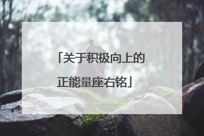 关于积极向上的正能量座右铭