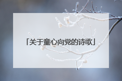 关于童心向党的诗歌