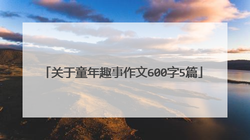 关于童年趣事作文600字5篇