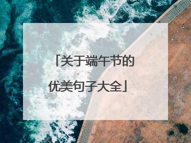 关于端午节的优美句子大全