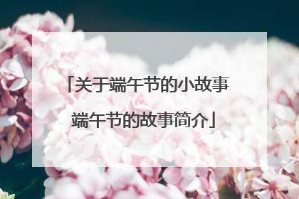 关于端午节的小故事 端午节的故事简介