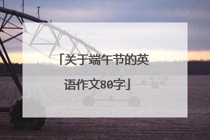 关于端午节的英语作文80字