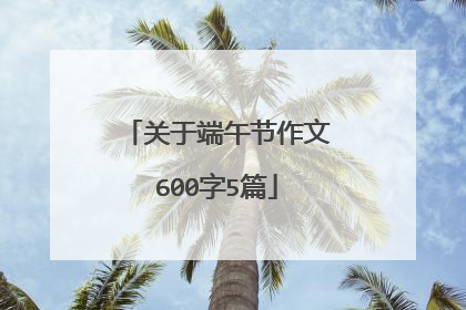 关于端午节作文600字5篇