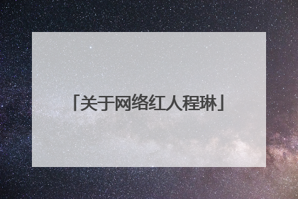 关于网络红人程琳