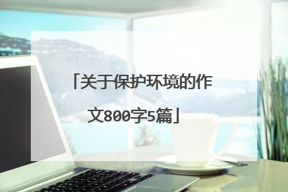 关于保护环境的作文800字5篇