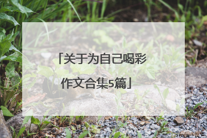 关于为自己喝彩作文合集5篇