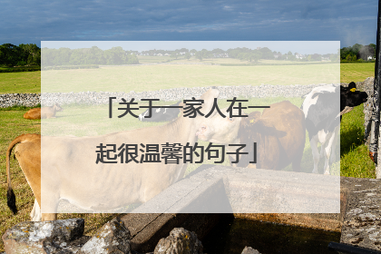 关于一家人在一起很温馨的句子