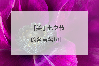 关于七夕节的名言名句