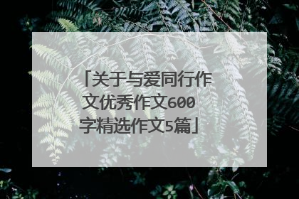 关于与爱同行作文优秀作文600字精选作文5篇