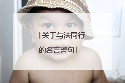 关于与法同行的名言警句