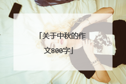 关于中秋的作文800字