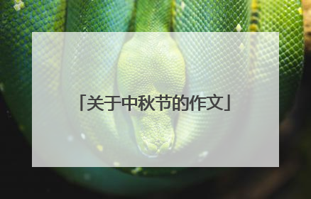 关于中秋节的作文