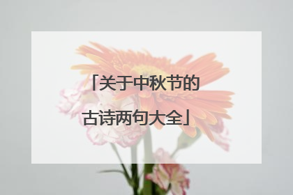 关于中秋节的古诗两句大全