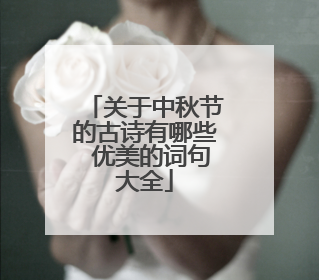 关于中秋节的古诗有哪些 优美的词句大全