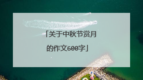 关于中秋节赏月的作文600字