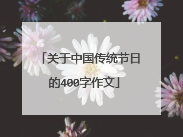 关于中国传统节日的400字作文