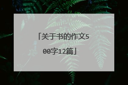 关于书的作文500字12篇
