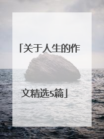 关于人生的作文精选5篇