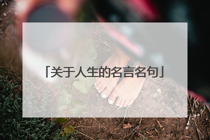 关于人生的名言名句