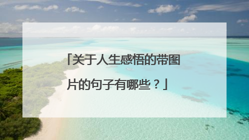 关于人生感悟的带图片的句子有哪些?