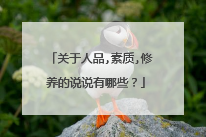 关于人品,素质,修养的说说有哪些？