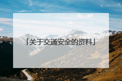 关于交通安全的资料