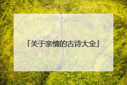 关于亲情的古诗大全