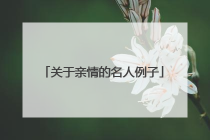 关于亲情的名人例子
