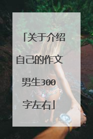 关于介绍自己的作文男生300字左右