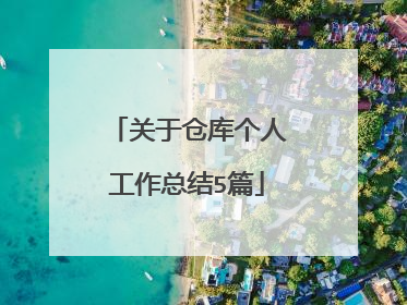 关于仓库个人工作总结5篇