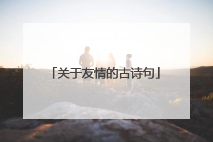 关于友情的古诗句