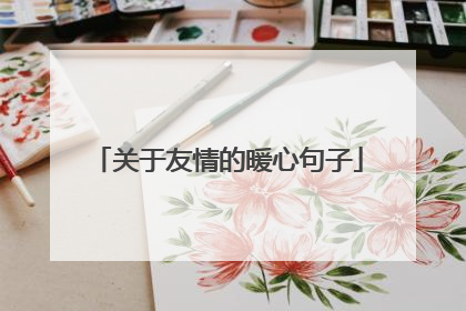 关于友情的暖心句子